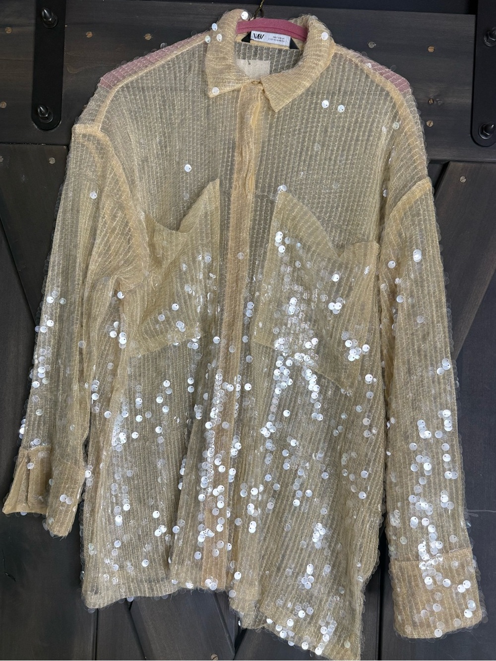 Zara Sequin Top